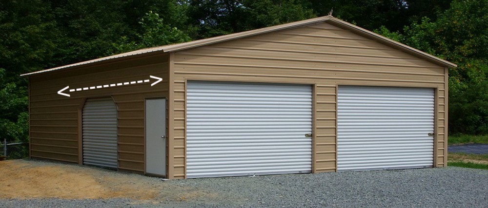Horizontal siding, metal building, metal garage, garage, garage kit 
